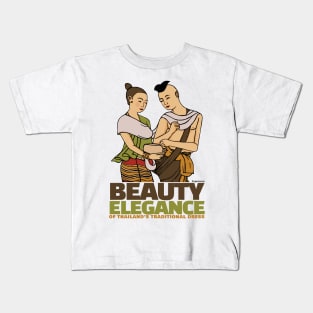 Experience Beauty and Elegance of Thailand's Traditional Dress Kids T-Shirt